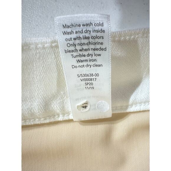 Athleta Skulptek Skinny Ankle Jeans‎ Size 12 (33x29) Off White Cream High Rise - Picture 5 of 9